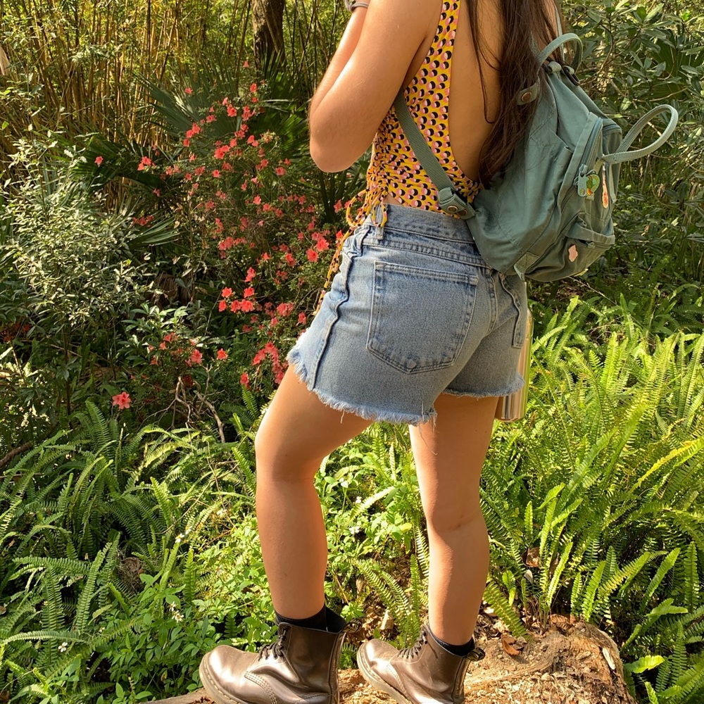 No name Blue Jean Girlfriend Shorts